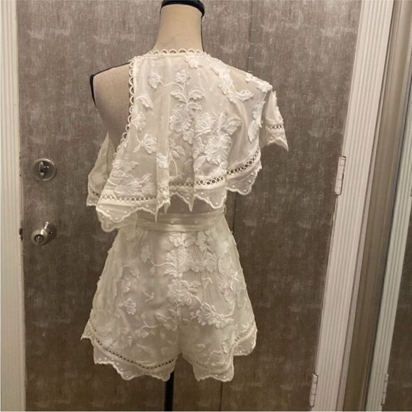 Zimmermann Ivory 100% silk embroidered romper, XS - Picture 6 of 9